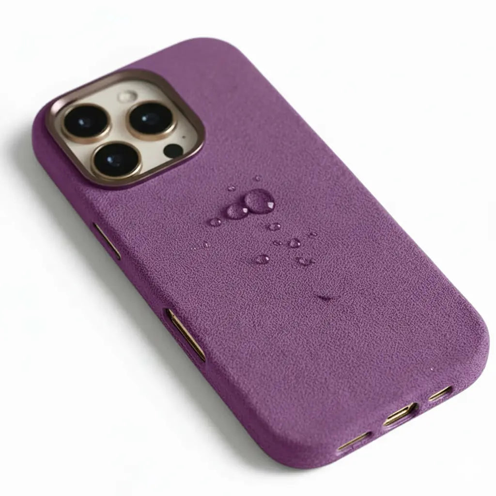 Pixxelcase® Alcantara Leather iPhone Case for 14-16ProMax | PURPLE