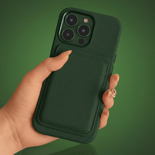 Pixxelcase® Alcantara Leather iPhone Case for 13-16ProMax | FOREST GREEN