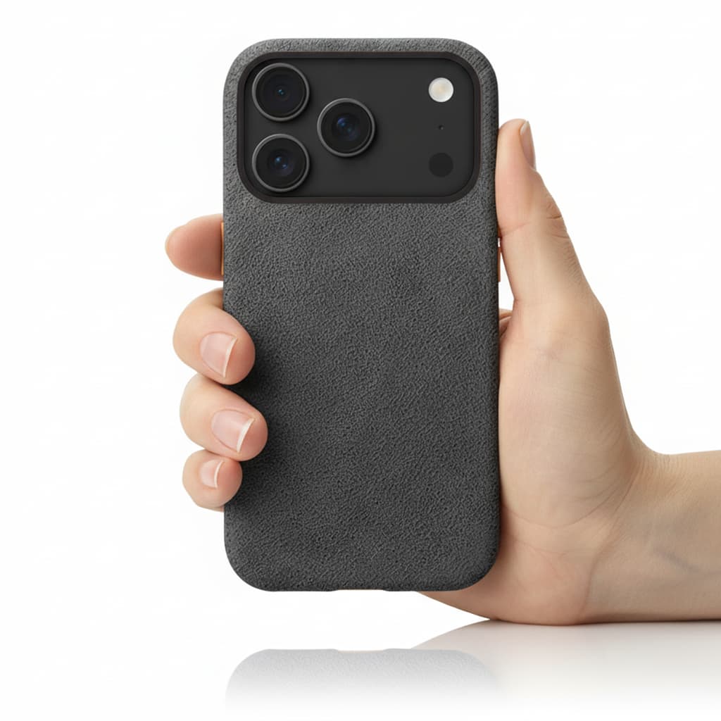 Pixxelcase® Alcantara Leather iPhone Case for 17-17Air | DARK GRAY