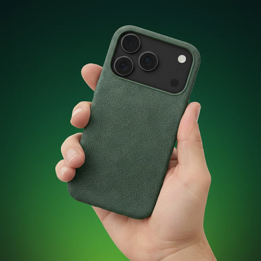 Pixxelcase® Alcantara Leather iPhone Case for 17-17Air | FOREST GREEN
