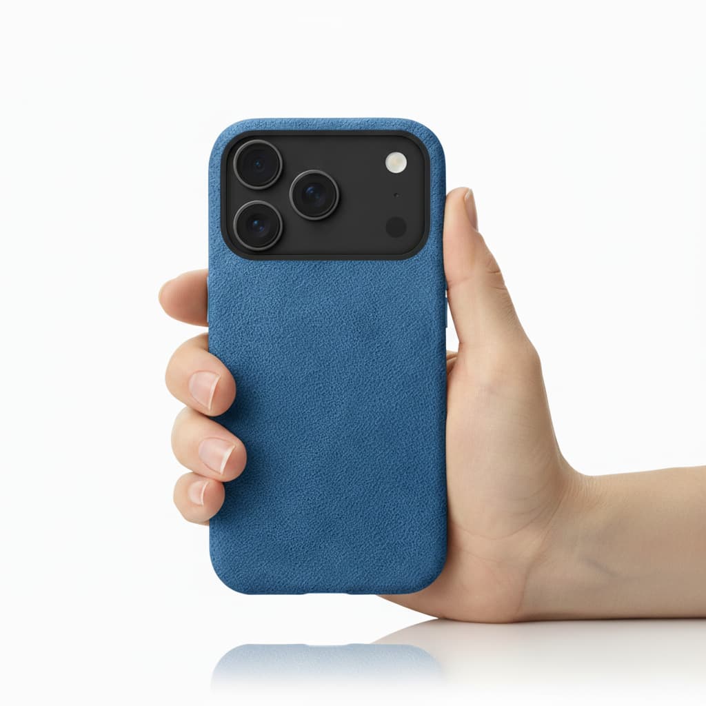 Pixxelcase® Alcantara Leather iPhone Case for 17-17Air | SKY BLUE