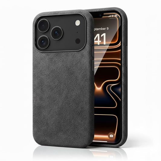 Pixxelcase® Alcantara Leather iPhone Case for 17-17Air | DARK GRAY