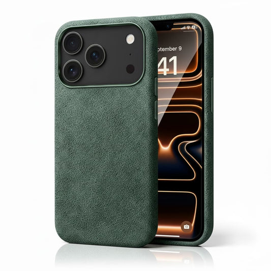 Pixxelcase® Alcantara Leather iPhone Case for 17-17Air | FOREST GREEN