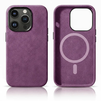Pixxelcase® Alcantara Leather iPhone Case for 14-16ProMax | PURPLE