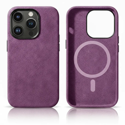 Pixxelcase® Alcantara Leather iPhone Case for 14-16ProMax | PURPLE