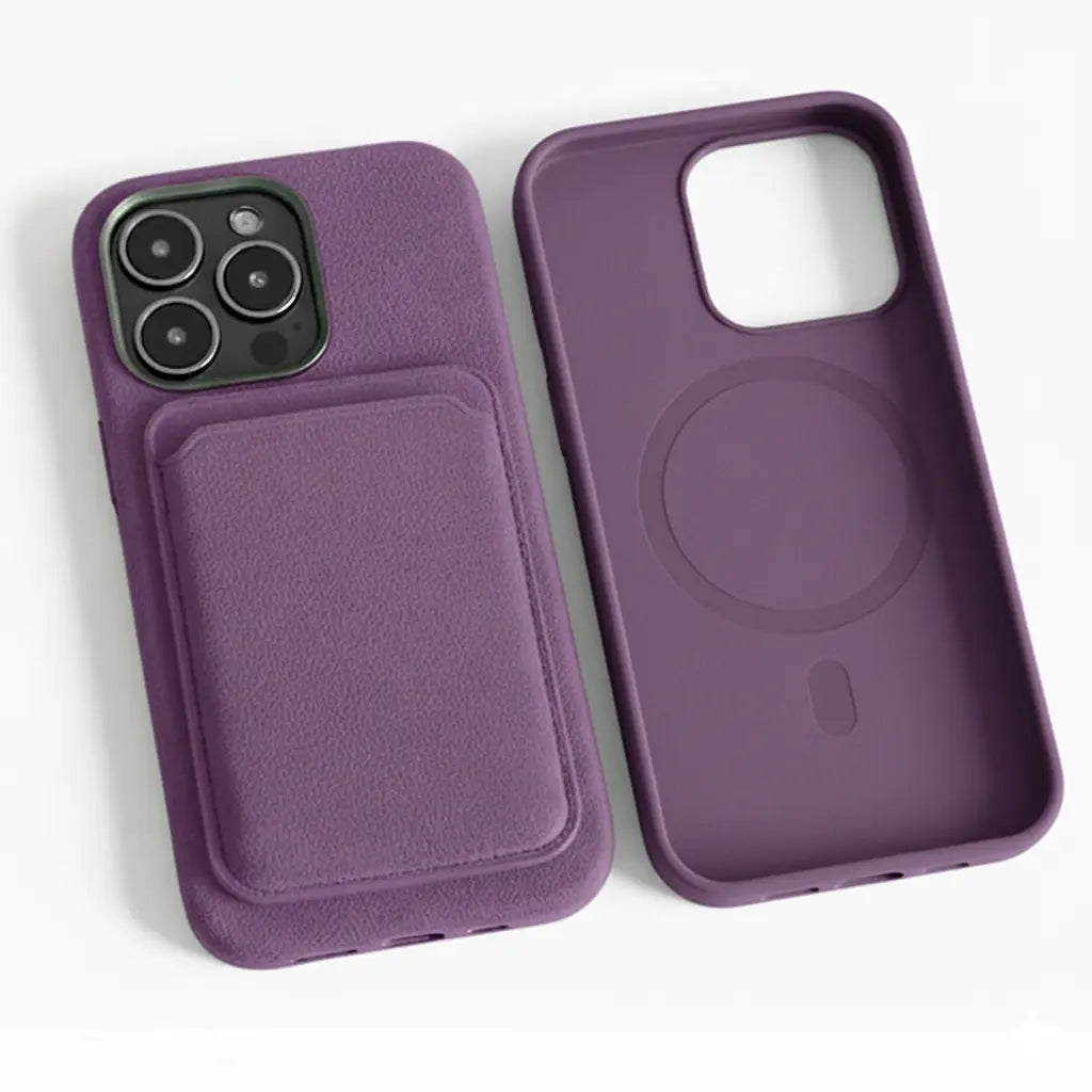 Pixxelcase® Alcantara Leather iPhone Case for 14-16ProMax | PURPLE