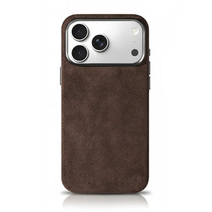 Pixxelcase® Alcantara Leather iPhone Case for 17-17Air | DARK BROWN