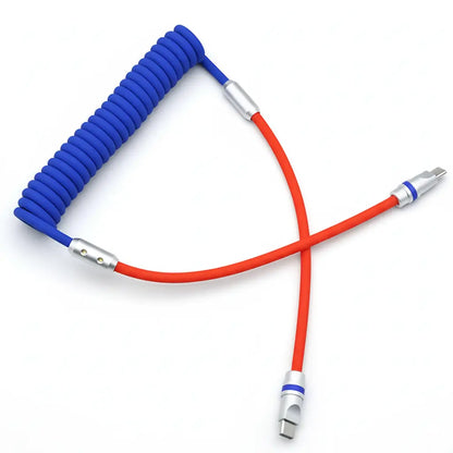 240W Spring Silicone Fast Charging Cable