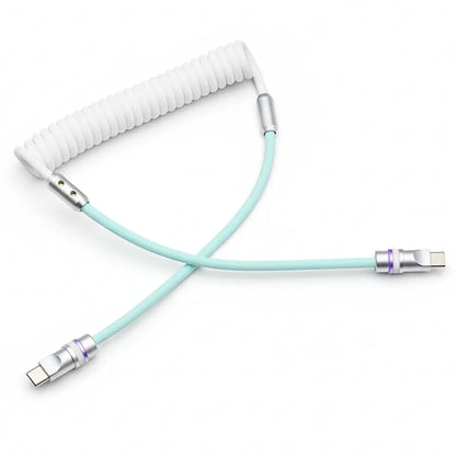 240W Spring Silicone Fast Charging Cable