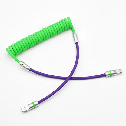 240W Spring Silicone Fast Charging Cable