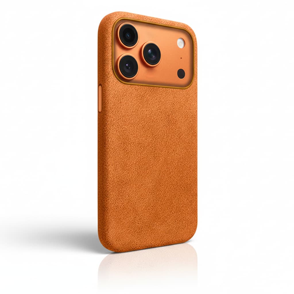 Pixxelcase® Alcantara Leather iPhone Case for 17-17Air | HERMES ORANGE