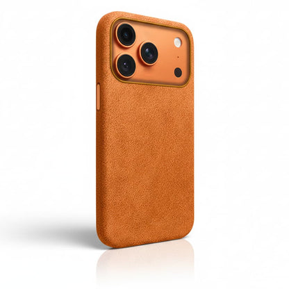 Pixxelcase® Alcantara Leather iPhone Case for 17-17Air | HERMES ORANGE