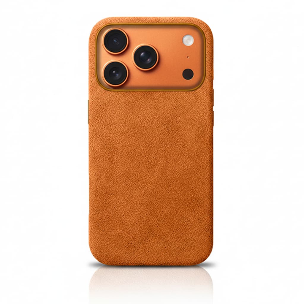 Pixxelcase® Alcantara Leather iPhone Case for 17-17Air | HERMES ORANGE