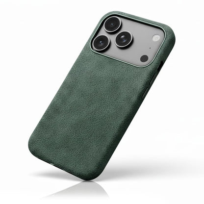 Pixxelcase® Alcantara Leather iPhone Case for 17-17Air | FOREST GREEN