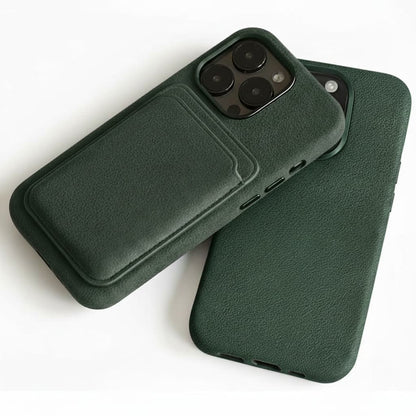 Pixxelcase® Alcantara Leather iPhone Case for 13-16ProMax | FOREST GREEN