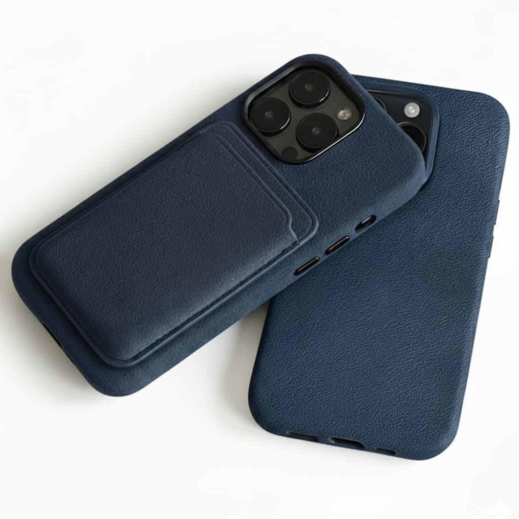 Pixxelcase® Alcantara Leather iPhone Case for 13-16ProMax | OCEAN BLUE