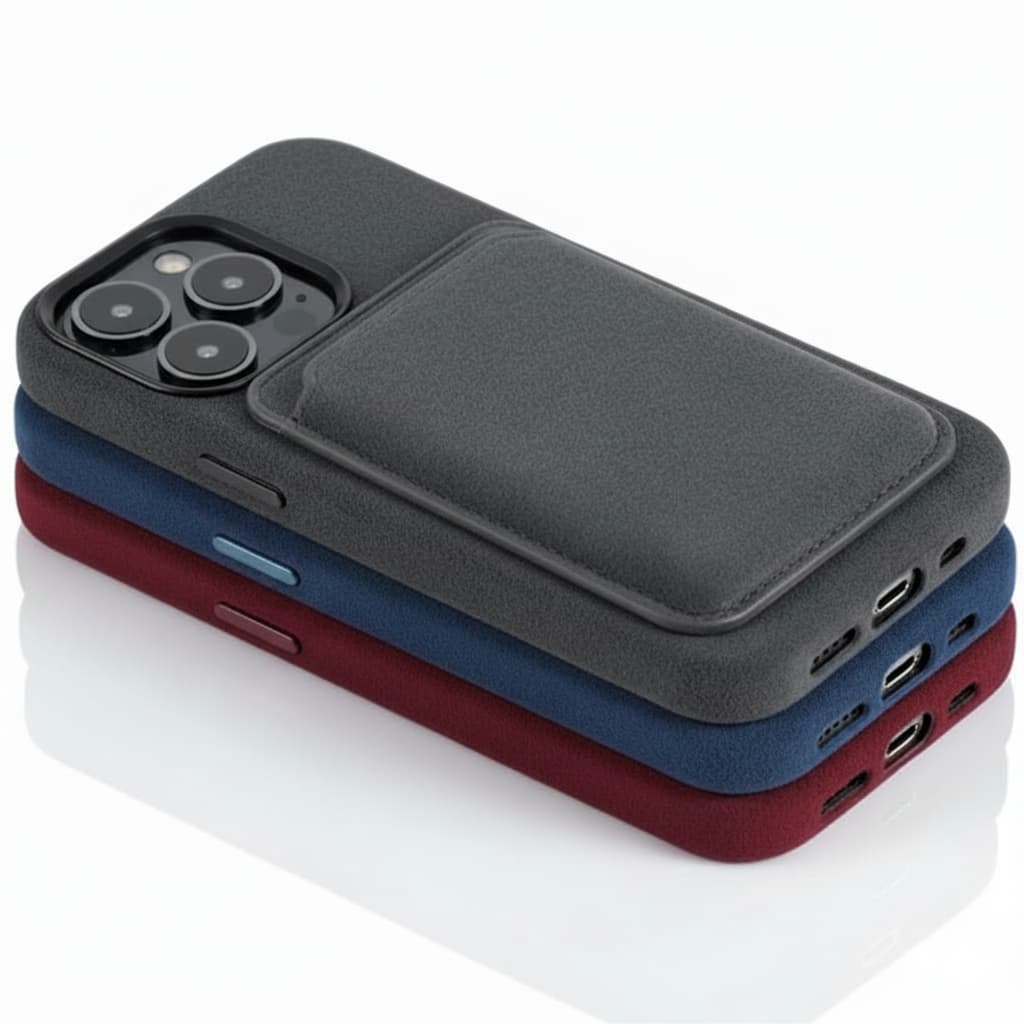 Pixxelcase® Alcantara Leather iPhone Case for 13-16ProMax | LIGHT GRAY