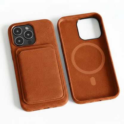 Pixxelcase® Alcantara Leather iPhone Case for 13-16ProMax | HERMES ORANGE
