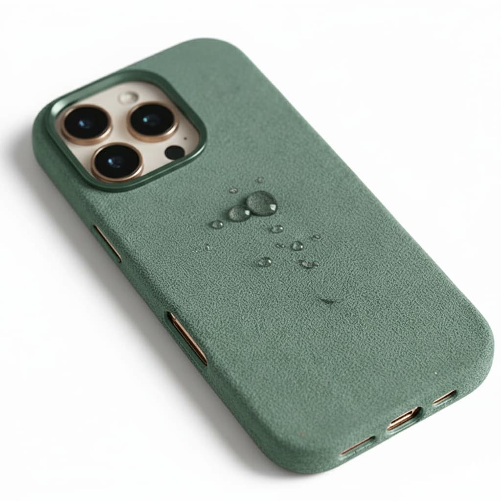 Pixxelcase® Alcantara Leather iPhone Case for 13-16ProMax | CYAN