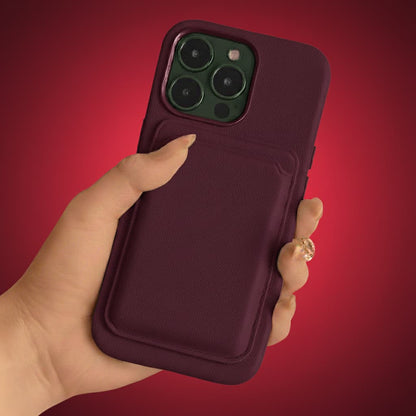 Pixxelcase® Alcantara Leather iPhone Case for 13-16ProMax | WINE RED