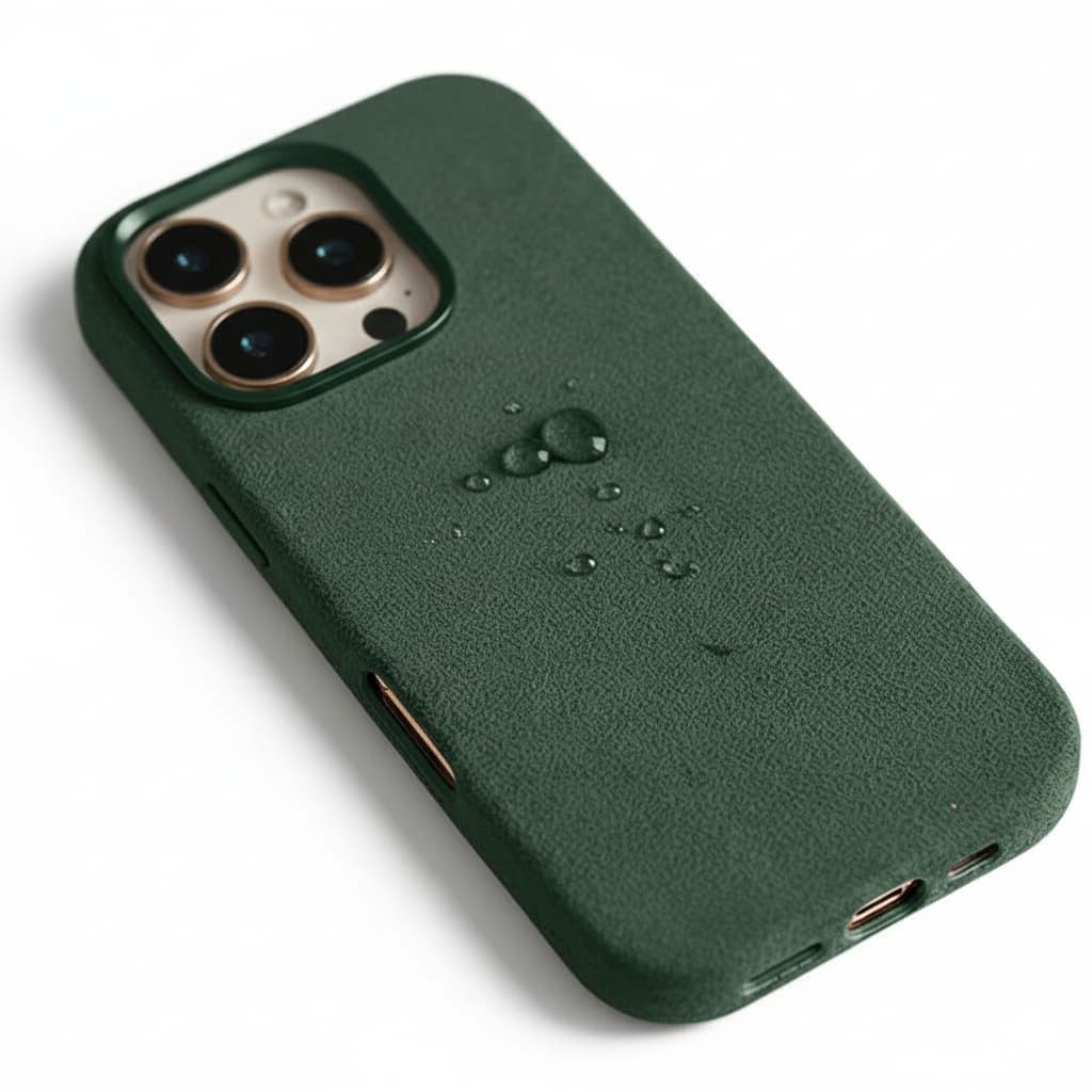 Pixxelcase® Alcantara Leather iPhone Case for 13-16ProMax | FOREST GREEN