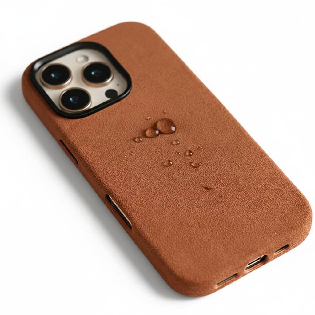 Pixxelcase® Alcantara Leather iPhone Case for 13-16ProMax | HERMES ORANGE