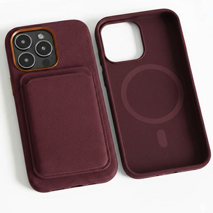 Pixxelcase® Alcantara Leather iPhone Case for 13-16ProMax | WINE RED