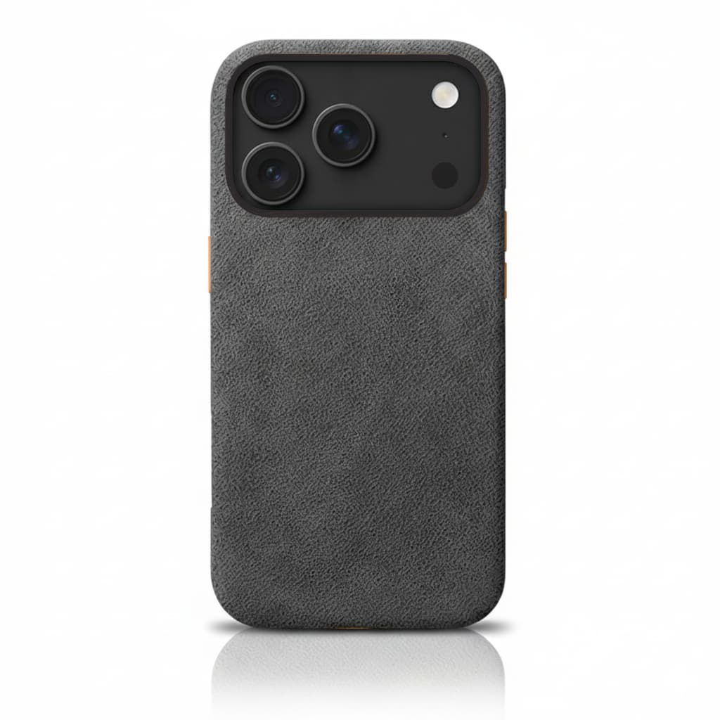 Pixxelcase® Alcantara Leather iPhone Case for 17-17Air | DARK GRAY