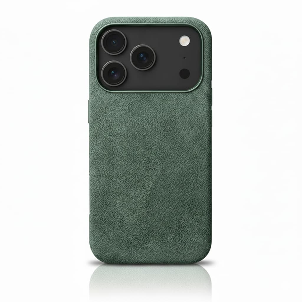 Pixxelcase® Alcantara Leather iPhone Case for 17-17Air | FOREST GREEN