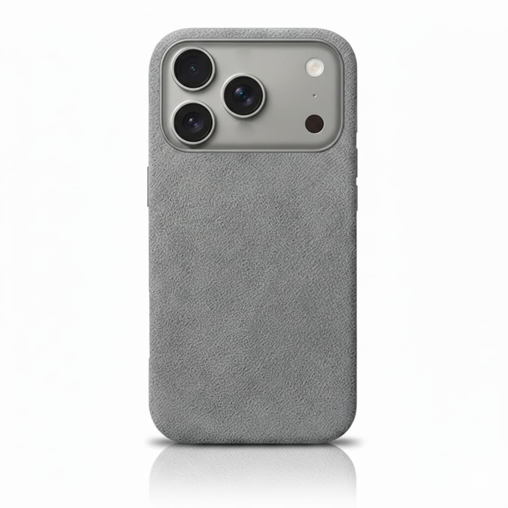 Pixxelcase® Alcantara Leather iPhone Case for 17-17Air | SILVER GRAY