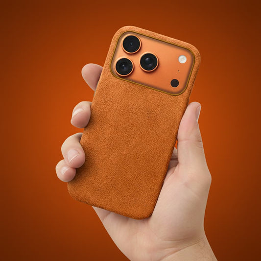 Pixxelcase® Alcantara Leather iPhone Case for 17-17Air | HERMES ORANGE