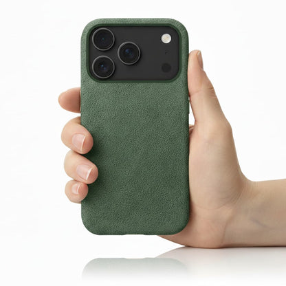 Pixxelcase® Alcantara Leather iPhone Case for 17-17Air | FOREST GREEN