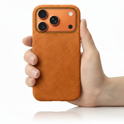 Pixxelcase® Alcantara Leather iPhone Case for 17-17Air | HERMES ORANGE