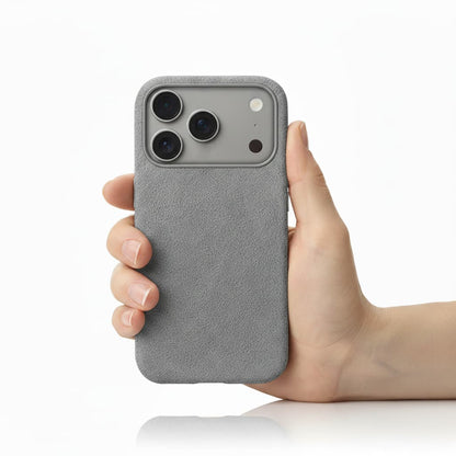 Pixxelcase® Alcantara Leather iPhone Case for 17-17Air | SILVER GRAY