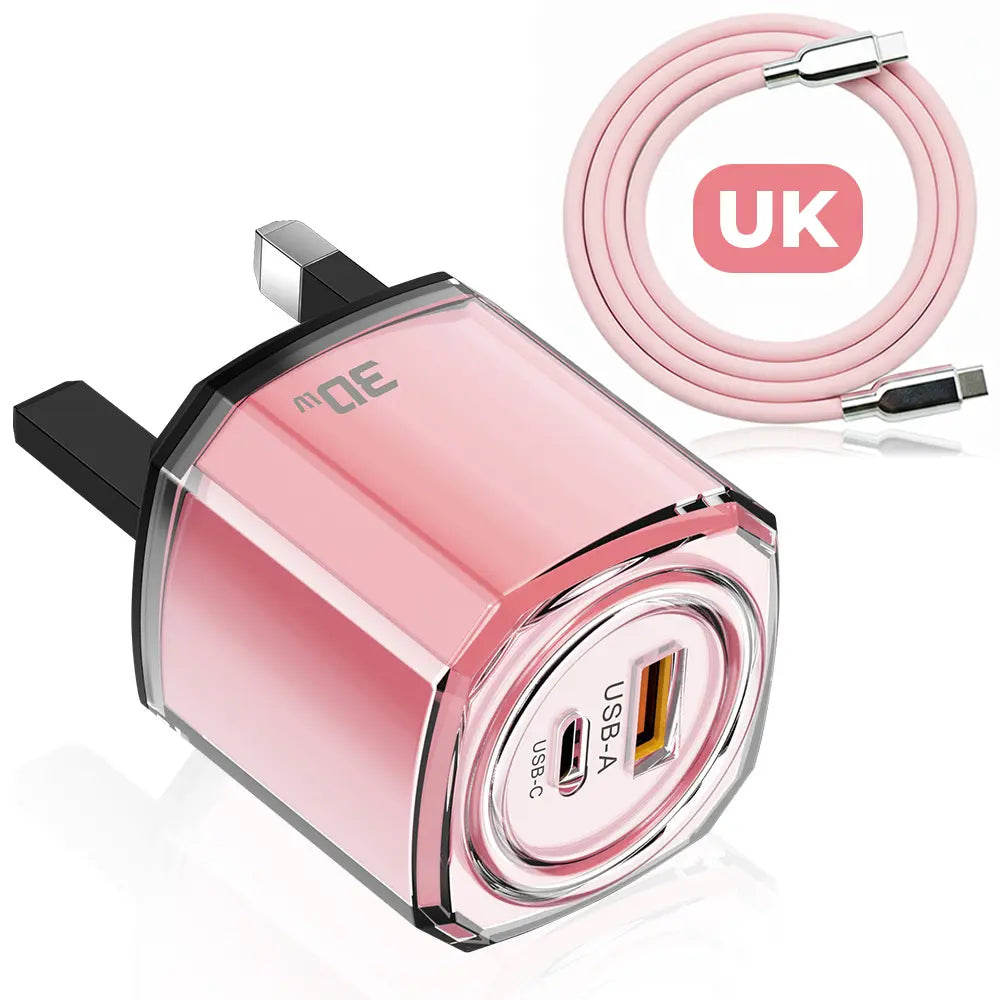 PixxelCase® - 30W Fast USB-C Charger US/EU/UK