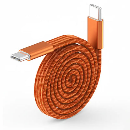 100W Dual Type-C Braided Flat Magnetic Charging Cable 1m/3.3ft