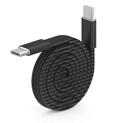 100W Dual Type-C Braided Flat Magnetic Charging Cable 1m/3.3ft